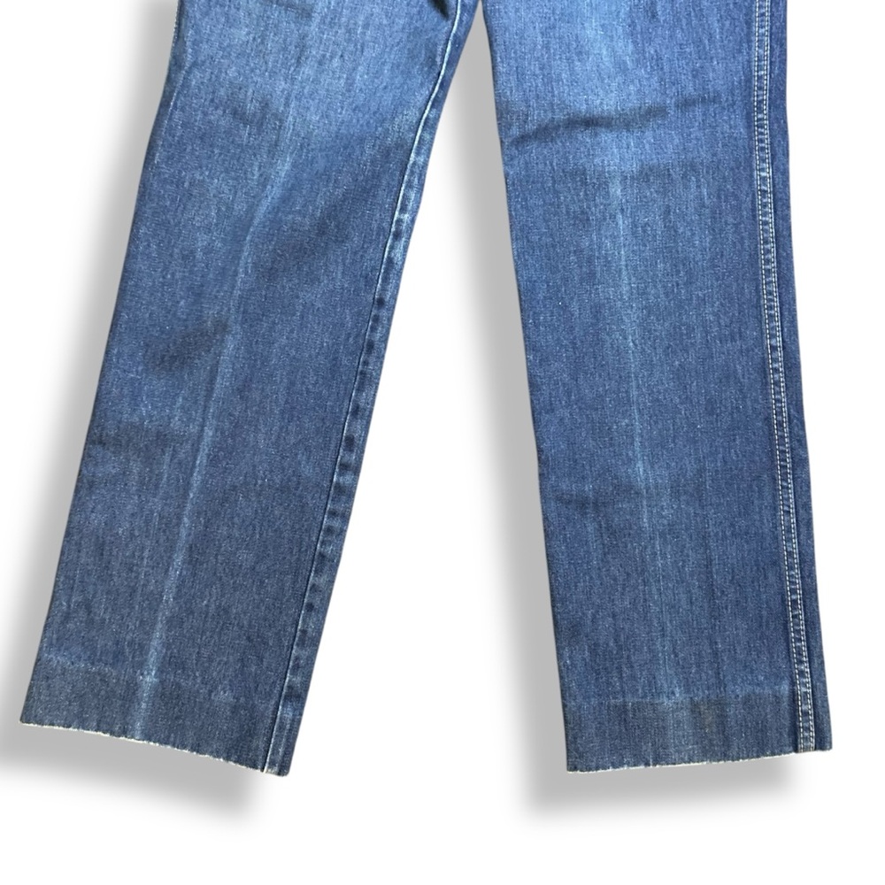 Vintage 80s Oscar De La Renta Embroidered High Rise Straight Leg Jeans Size 25 - Picture 6 of 10
